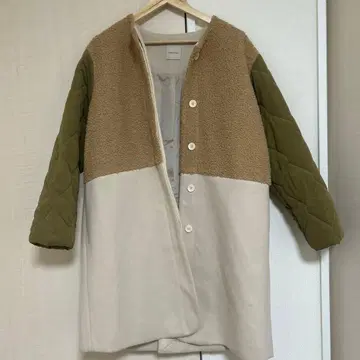 kose-moi 보아 퀼팅 롱 코트