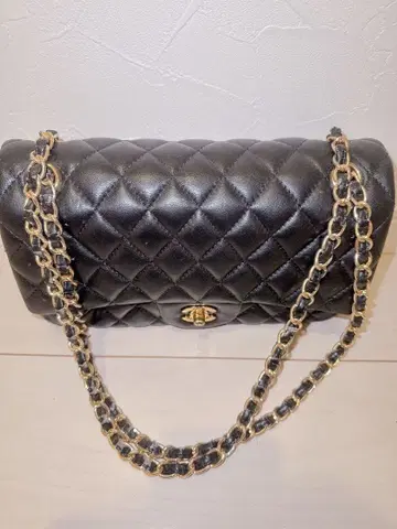 여성용 숄더백 블랙 가죽