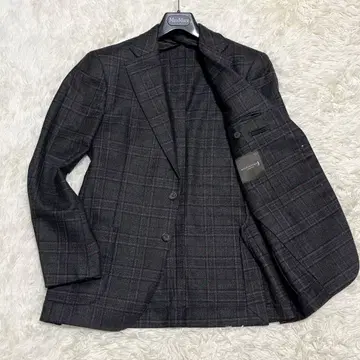 미사용급 매킨토시 런던 테일러드 자켓 알파카 체크