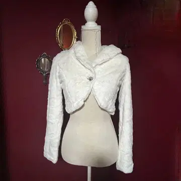 리즈리사 LIZLISA 긴팔 모코모코  가디건 화이트 상의