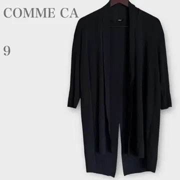 슬릿 롱 가디건 블랙 M 심플