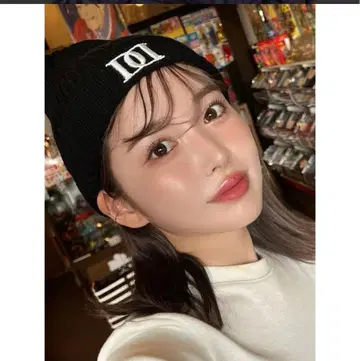 [ 미사용 새상품 ] 다리치 DD 로고 니트 비니 ( 블랙 )