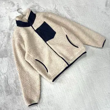 [나이라스] (M) 보아 자켓 베이지 플리스 풀 집업