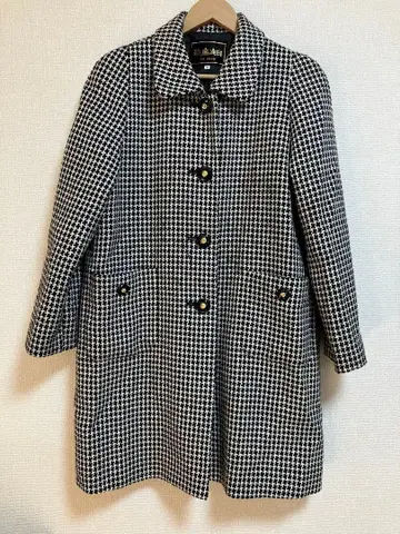 쇼와 레트로 에마이유 하운드투스 롱 코트 블랙