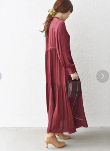 SHIPS 배색 파이핑 티어드 원피스