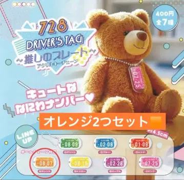 728 DRIVER'S TAG 오렌지