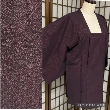 C71 순수 실크 겨울용 비로드  코트 기모노