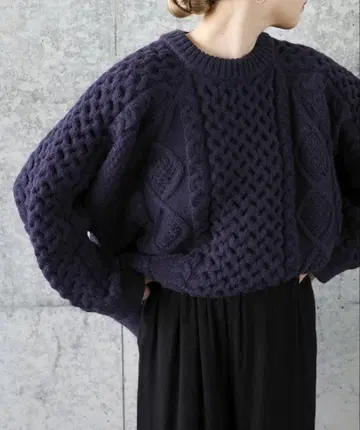 [셀렉트 모카] 빈티지 라이크 케이블 니트