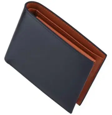 남성용 접이식 지갑 오렌지 블랙 세련된 컴팩트 대용량 카드 수납 동전