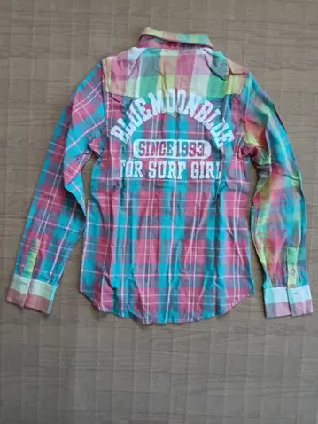 BLUE MOON BLUE 체크 무늬 셔츠