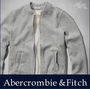 Abercrombie & Fitch 그레이 맨투맨 집업 블루종 S