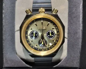 CITIZEN 틱탁 한정판 모델 뿔 크로노 레코드 라벨