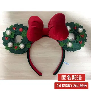 디즈니 크리스마스 2024 머리띠 크리스마스 리스 리본 미니