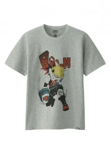 UT T셔츠 바쿠고 카츠키 BOOM 디자인 남성용 L사이즈 유니클로