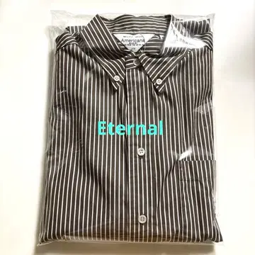 AP STUDIO 아메리카나 별주 스트라이프 BD 셔츠 브라운