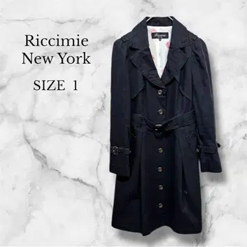 새상품급 리치미 뉴욕 트렌치코트 봄 코트 마카롱 패턴 블랙