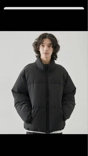 JUNRED 블랙 다운 자켓