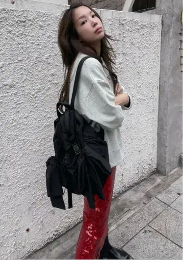 ZARA 리본 달린 백팩