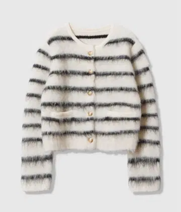 allureville 샤기 니트 가디건