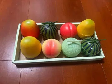 TAKANO 과일 모양 플라스틱 완구 8개 세트