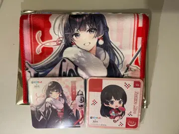 토토노우 니지산지 극락탕 츠키노 미토 타월 코스터 3