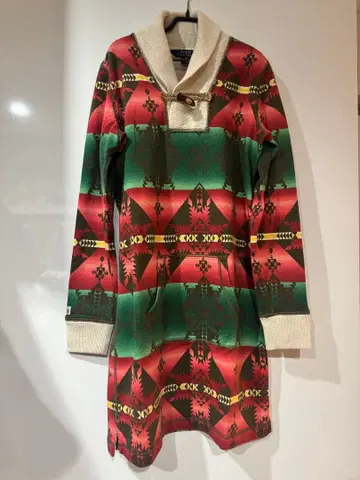 랄프 로렌 기하학 패턴 긴팔 원피스 새상품급