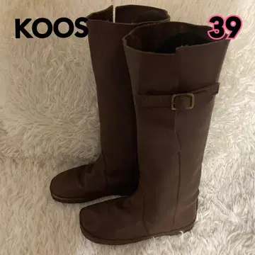 KOOS 코스 브라운 롱 부츠 39