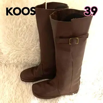 KOOS 코스 브라운 롱 부츠 39