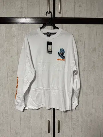 [ 미사용 새상품 ] SANTA CRUZ 롱 슬리브 T셔츠 화이트 L