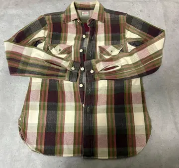 WAREHOUSE 체크 무늬 플란넬 셔츠 SMALL