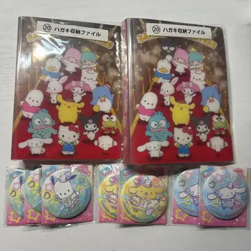 산리오 캐릭터 엽서 수납 파일 오리지널 캔 거울 세트