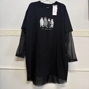 미사용 새상품 택 포함 그라니프 시스루 고양이 원피스 시스루