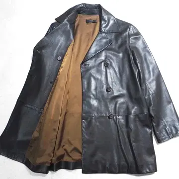 스윙 SWING 램 가죽 양가죽 가죽 코트 블랙 여성용 40