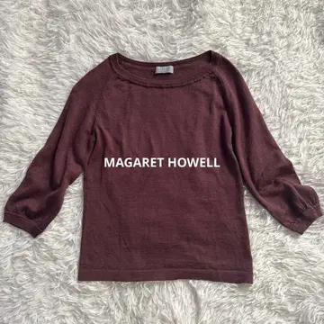 마가렛호웰 실크 울 니트 풀오버 테라코타 일본제