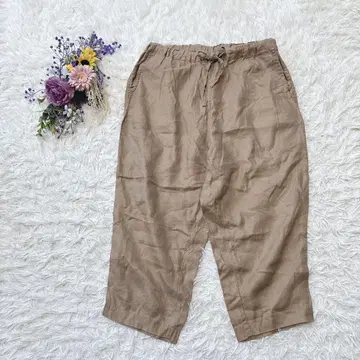 니코앤드 린넨100 이지 팬츠 허리밴딩 드로스트 베이지 4