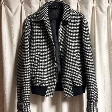ZARA 트위드 자켓 블랙 화이트