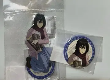 미카사 신규 일러스트 아크릴 스탠드 캔뱃지 세트