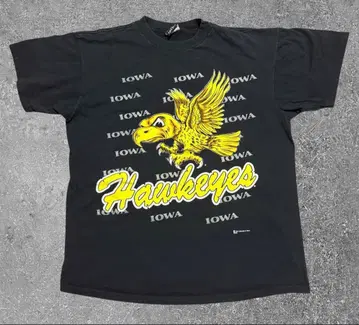 아이오와 호크아이즈 풋볼 IOWA 칼리지 T 빈티지 T셔츠