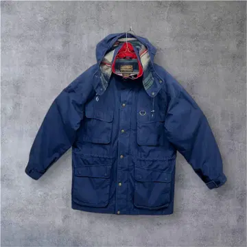 90'S EDDIE BAUER 블랙 택 안감 담요 후드티