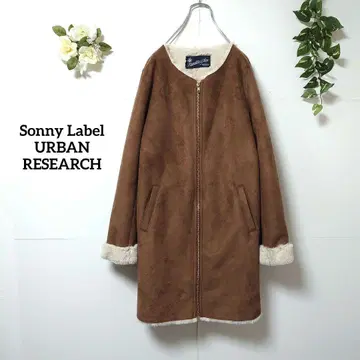 써니 라벨 어반 리서치 페이크 무스탕 코트 S