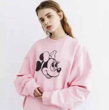 wcj 미니 핑크 맨투맨