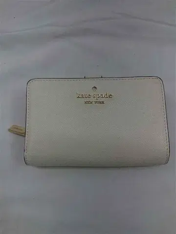 케이트 스페이드 가죽 이단 접이식 지갑 화이트 계열 여성용