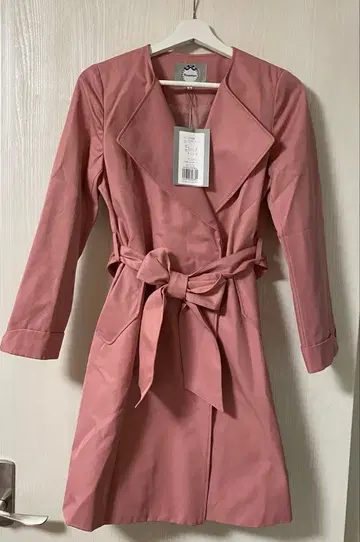 리랜드트루 코트 여성용 핑크 트렌치코트