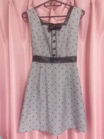 pium 가죽 하트 플로키 JSK 점프 스커트