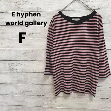 [ 이-하이픈 월드갤러리 ] 롱T ( F ) 보더 스트라이프 7부 소매