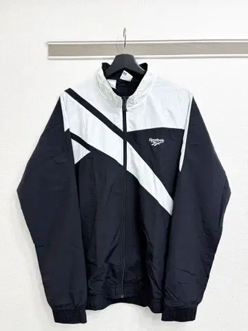 리복 집업 나일론 자켓 블랙/화이트 표기 XO