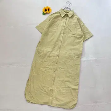 N.S [ Free ] 여성용 롱 셔츠 원피스 여름 포켓 성인