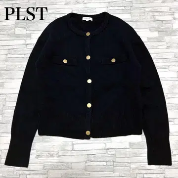 PLST 플라스테 골드 버튼 니트 가디건 오피스 캐주얼 울 M