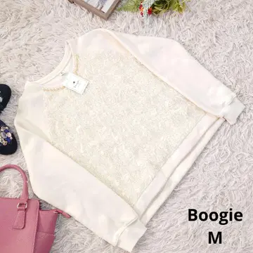 Boogie 트레이닝복 ( M ) 아이보리/안기모/프린지/펄/장미