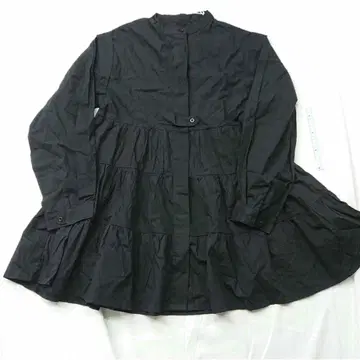 스피리토조 코튼 티어드 셔츠 원피스 블랙 계열 M 여성용